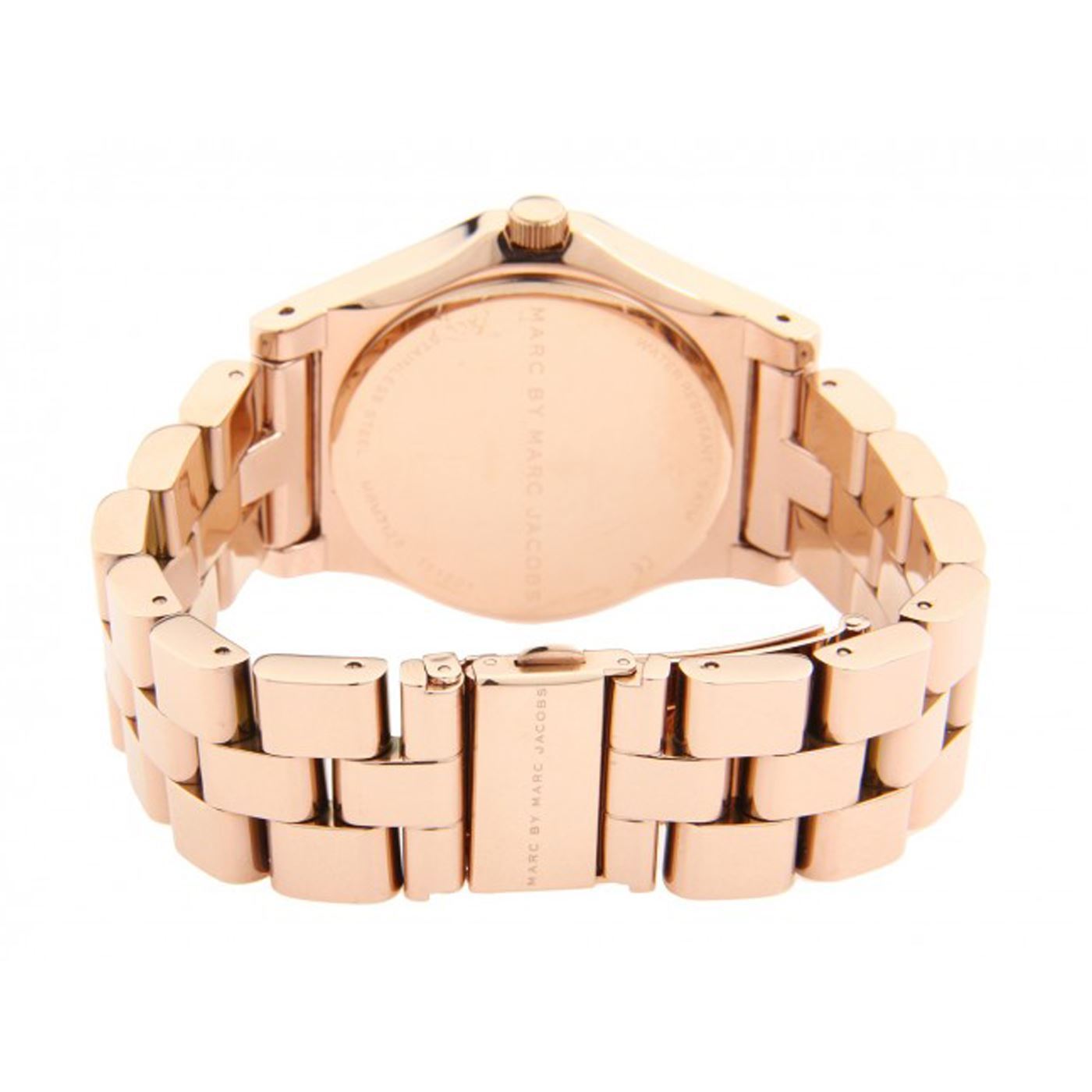 Marc Jacobs Rivera White Dial Rose Gold Steel Strap Watch for Women - MBM3138