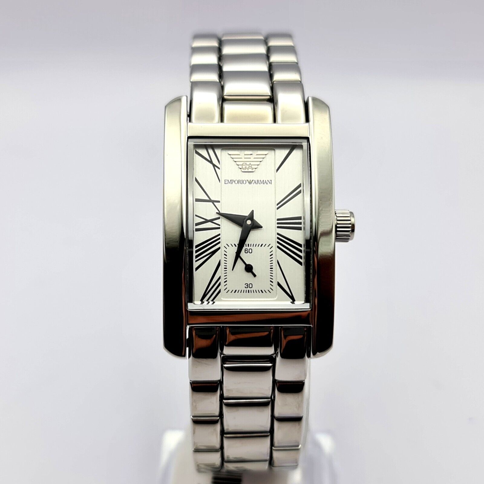 Emporio Armani White Dial Silver Stainless Steel Watch For Women - AR0146