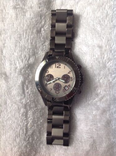 Marc Jacobs Rock Chronograph Gunmetal Grey Dial Grey Steel Strap Watch for Men - MBM3160