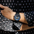 Seiko 5 Sports Automatic Blue Dial Black NATO Strap Watch for Men - SBSA098
