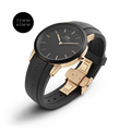Daniel Wellington Iconic Motion Black Dial Rubber Strap Watch For Women - DW00100426