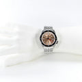 Seiko 5 Sports GMT Thong Sia Limited Edition Brown Dial Silver Steel Strap Watch for Men - SSK043K1