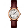 Tissot T Classic Carson Premium White Dial Brown Leather Strap Watch for Women - T122.207.36.033.00