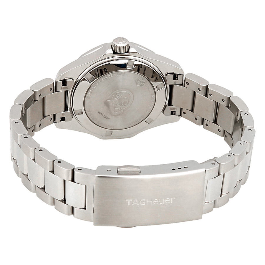 Tag Heuer Aquaracer Quartz Black Dial Silver Steel Strap Watch for Women - WAY131K.BA0748