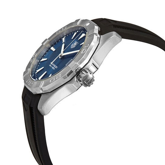 Tag Heuer Aquaracer Caliber 5 Blue Dial Black Rubber Strap Watch for Men - WAY2112.FT8021