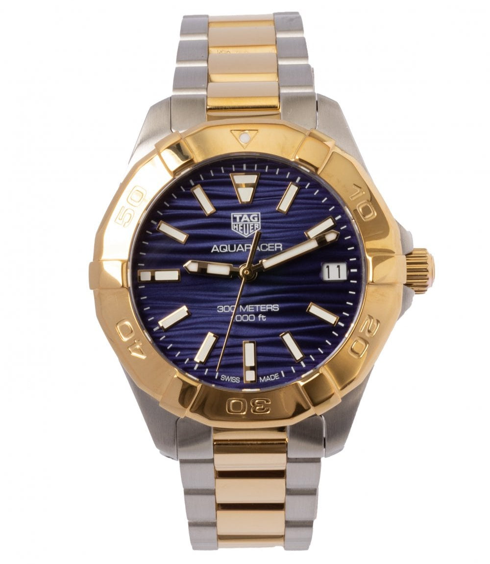 Tag Heuer Aquaracer Blue Dial Two Tone Steel Strap Watch for Women - WBD1325.BB0320