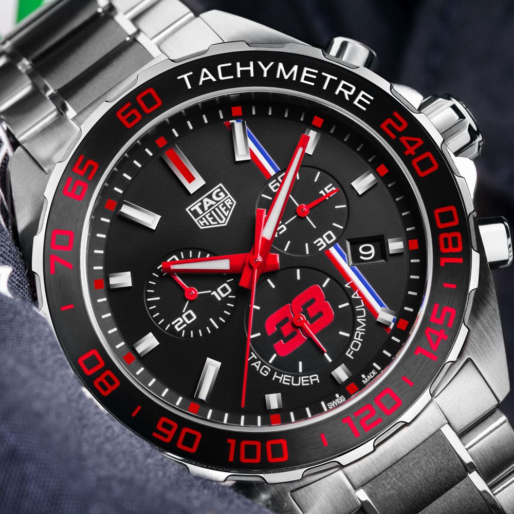 Tag Heuer Formula 1 Max Verstappen Limited Edition Grey Dial Two Tone Steel Strap Watch for Gents - CAZ101U.BA0843