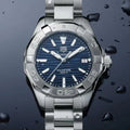 Tag Heuer Aquaracer Blue Dial Silver Steel Strap Watch for Women - WBD131D.BA0748