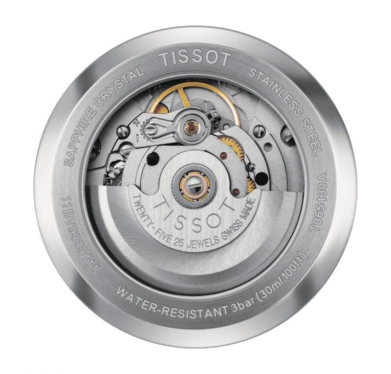 Tissot Automatics III Day Date White Dial Silver Steel Strap Watch For Men - T065.430.11.031.00