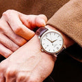 Tissot T Classic Tradition White Dial Brown Leather Strap Watch For Men - T063.610.36.037.00