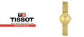 Tissot Lovely Gold Dial Gold Steel Strap Watch For Women - T058.009.33.021.00