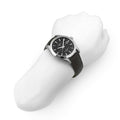 Tissot Gentleman Powermatic 80 Silicium Black Dial Brown Leather Strap Watch For Men - T127.407.16.051.01