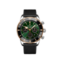 Breitling Superocean Heritage B01 Chronograph 44 Limited Edition Green Dial Black Mesh Bracelet Watch for Women - UB01622A1L1S1