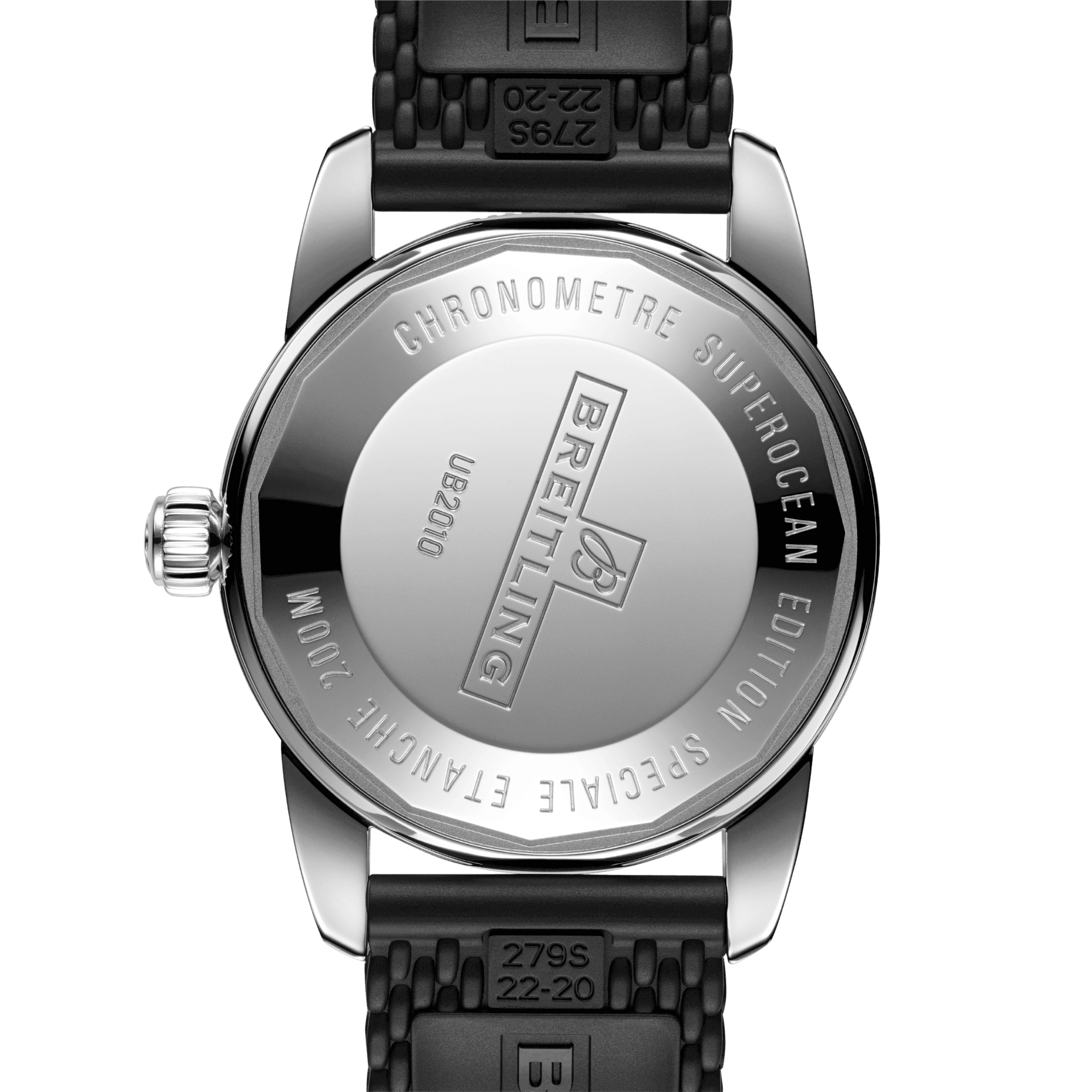 Breitling Superocean Heritage II B20 42mm Black Dial Black Mesh Bracelet Mens Watch - UB2010121B1S1