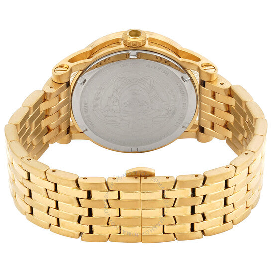 Versace Code Quartz Silver Dial Gold Steel Strap Watch For Men - VEPO00420