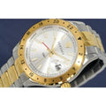 Versace Hellenyium GMT Silver Dial Two Tone Steel Strap Watch for Men - V11030015