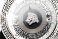 Versace V Metal Icon Silver Dial Black & Silver Strap Watch for Women - VLC010014