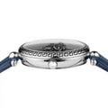 Versace Palazzo Empire Black Dial Blue Leather Strap Watch for Women - VCO080017