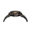Versace Palazzo Empire Black Dial Black Steel Strap Watch for Men - VERD00518