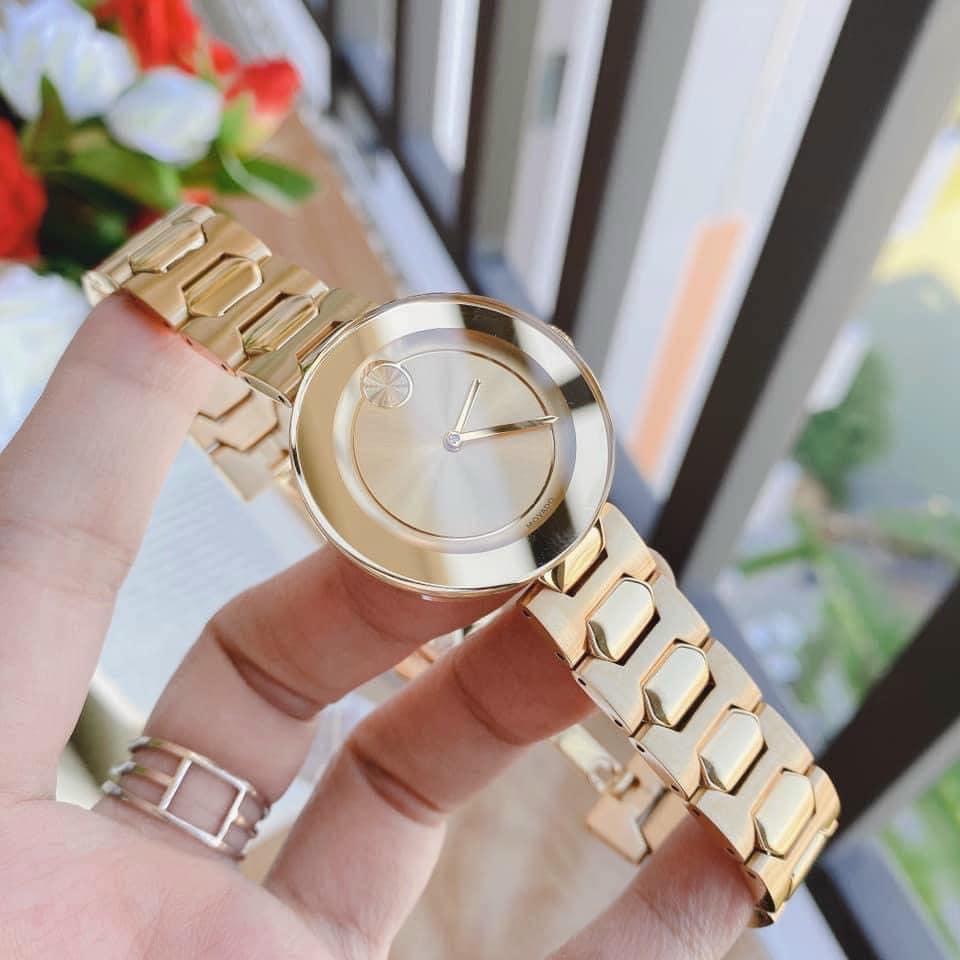 Movado Bold Rose Gold Dial Rose Gold Steel Strap Watch for Women - 3600188