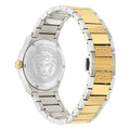 Versace V-Auria Quartz Green Dial Two Tone Steel Strap Watch for Men - VE0F00425