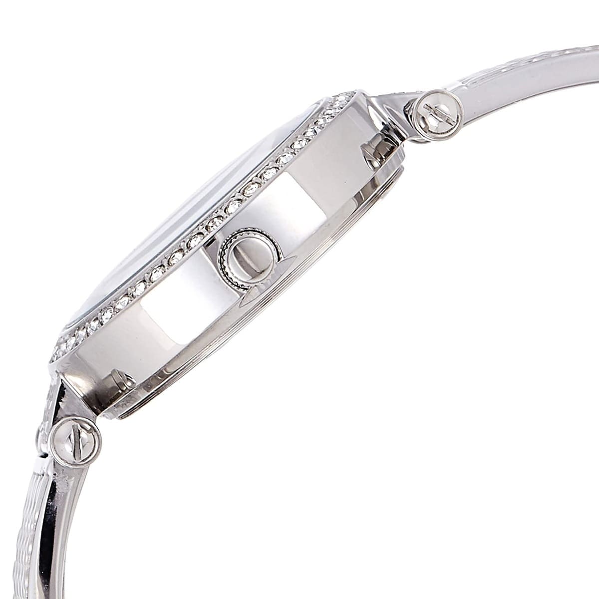 Guess Muse Quartz White Dial Silver Steel Strap Watch For Women - W1008l1