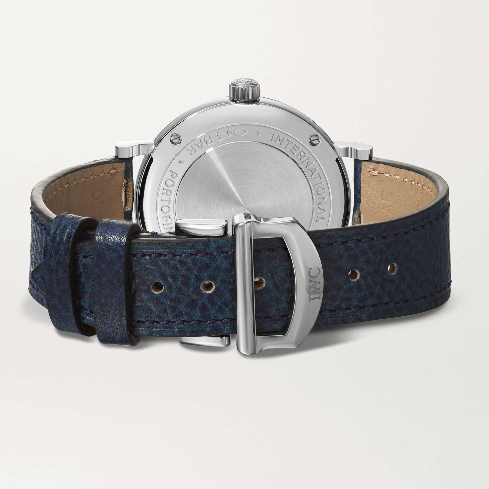 IWC Portofino Automatic Silver Dial Blue Leather Strap Watch for Women - IW357411