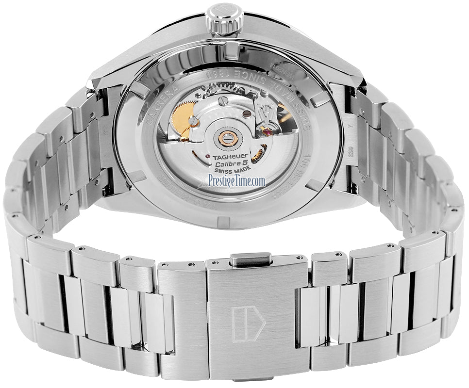 Tag Heuer Carrera Twin Time Blue Dial Silver Steel Strap Watch for Men - WBN201A.BA0640