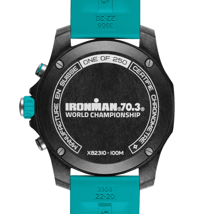 Breitling Endurance Pro Ironman 70.3 World Championship Grey Dial Turquoise Rubber Strap Watch for Men - X823105C1M1S1
