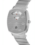 Gucci Grip Quartz Silver Dial Silver Steel Strap Watch For Women - YA157401