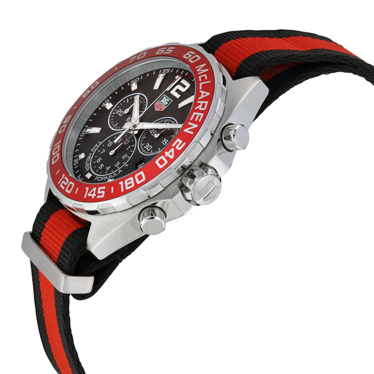 Tag Heuer Formula 1 McLaren Limited Edition Chronograph Black Dial Two Tone NATO Strap Watch for Men - CAZ1112.FC8188