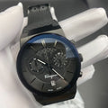 Salvatore Ferragamo Sapphire Chrono Black Dial Black Rubber Strap Watch for Men - SFME00621