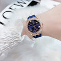 Guess Cosmo Diamonds Blue Blue Dial Blue Silicone Strap Watch for Women - GW0034L4