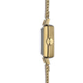 Tissot Lovely Square Silver Dial Gold Mesh Bracelet Watch For Women - T058.109.33.031.00