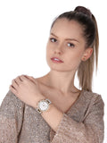 Michael Kors Parker Chronograph White Dial White Leather Strap Watch For Women - MK6916